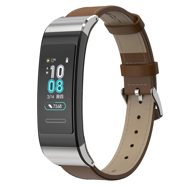 Huawei Band 3 Pro / 4 Pro polsband (Echt leer) - 5 kleuren
